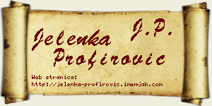 Jelenka Profirović vizit kartica